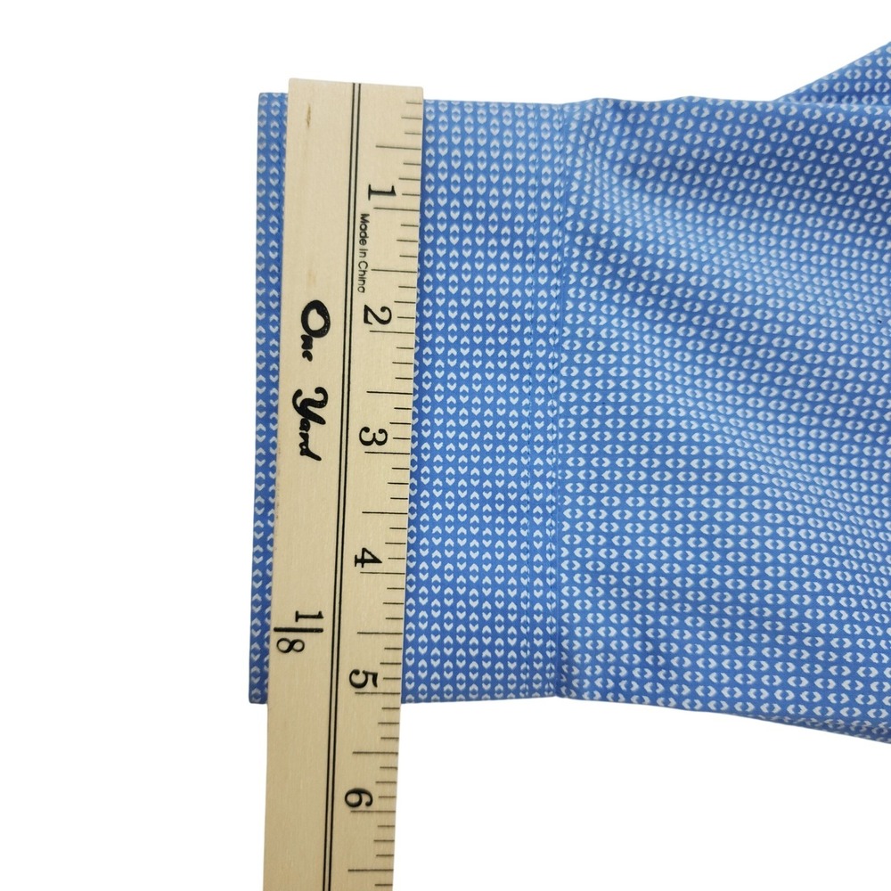 Van Heusen Flex Big Fit Mens Dress Shirt Blue Geometric Stretch Long Sleeve NEW - Picture 7 of 12